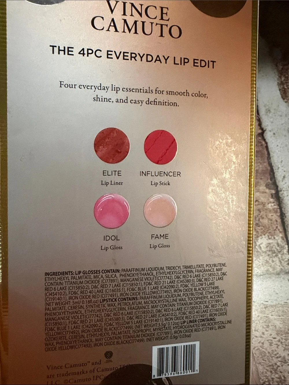 Vince Camuto Lip Set in Pink & Nude Shades